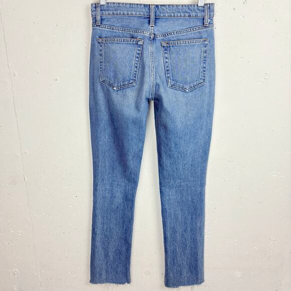 Reformation Womens Straight & Long Denim Jeans Aegean Wash Button Fly Size 26 - Picture 2 of 12